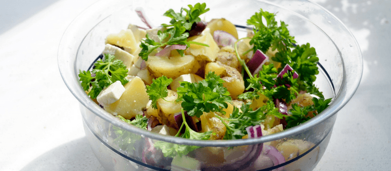 Koolhydraatarm vegetarische aardappelsalade maken? Het makkelijkste recept!