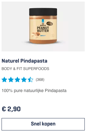 Top 1 Naturel Pindapasta BODY & FIT SUPERFOODS review