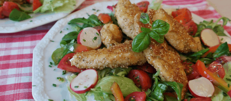 Koolhydraatarm kipsalade? Probeer eens kipsalade met pesto!
