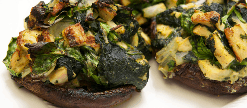 Koolhydraatarme gevulde portobello met Roquefort? Probeer het eens!