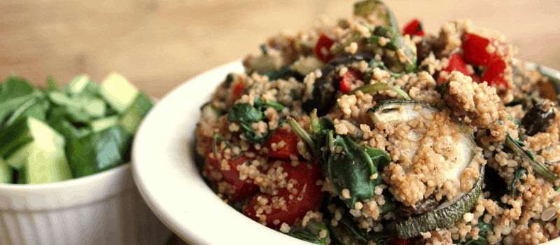 Vegetarisch menu met couscous salade