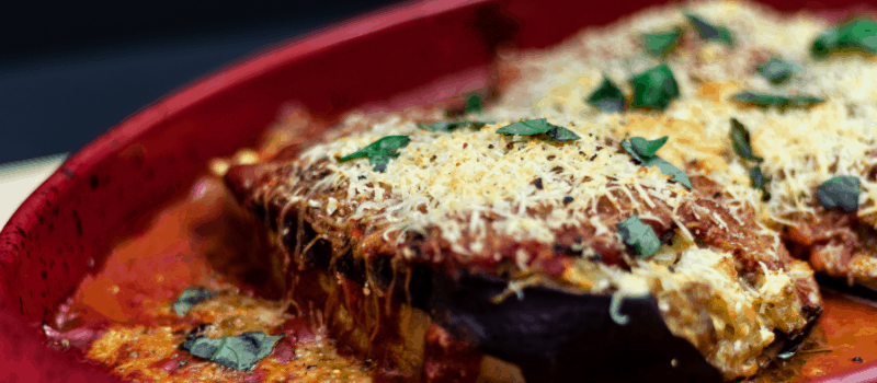 Aubergine pasta recept uit de oven