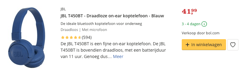 Beste JBL T450BT - Draadloze on-ear koptelefoon review