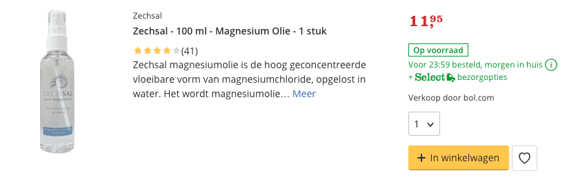 Beste Magnesium Olie kopen zechsal