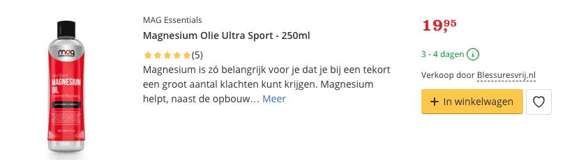 Beste Magnesium Olie sport kopen