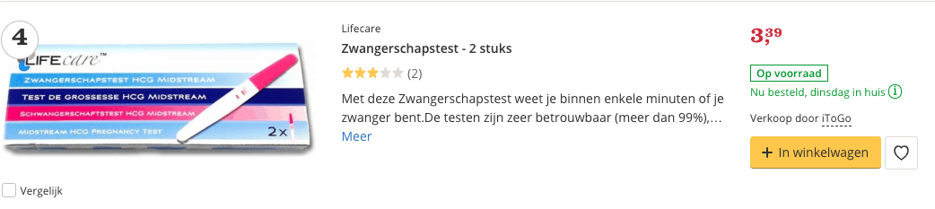 Beste Zwangerschapstest - 2 stuks