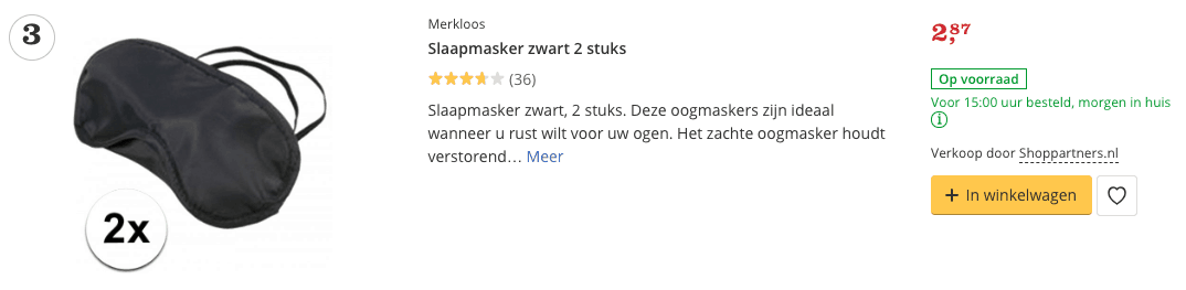 Beste slaapmasker Slaapmasker zwart 2 stuks
