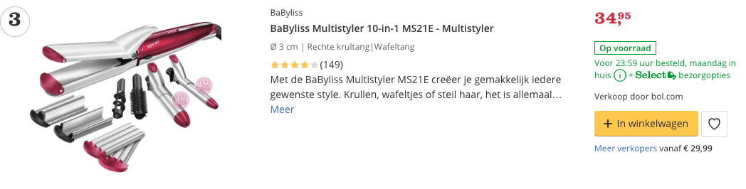Beste stijltang kopen? Top 10 ALLERBESTE van 2019! (TIP) 3 Beste stijltang BaByliss Multistyler 10-in-1 MS21E - Multistyler