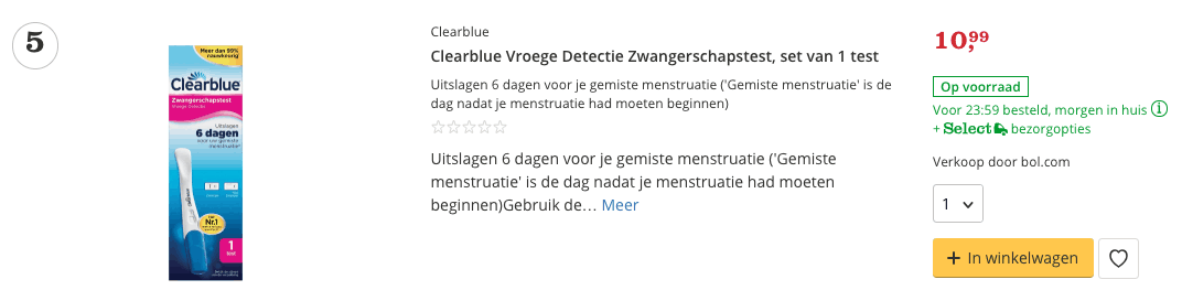 Beste zwangerschaptest Clearblue Vroege Detectie Zwangerschapstest