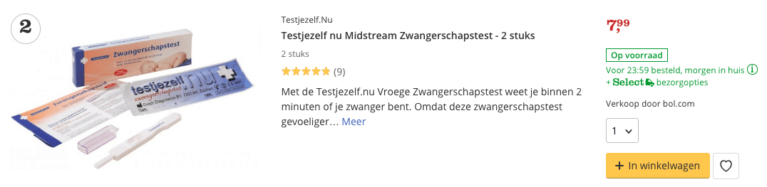 beste zwangerschaptest Testjezelf nu Midstream Zwangerschapstest