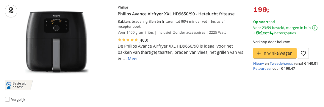 Beste Airfryer kopen? TOP 10 ALLERBESTE 2019! (LET OP) 2 Beste Airfryer top 2 Avance XXL