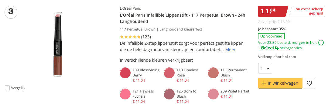 Beste lippenstift top 3