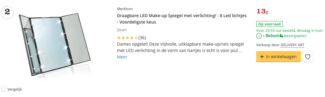 Beste make-up spiegel voordeligste keuze