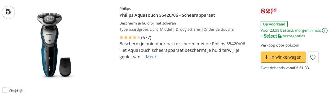 Beste scheerapparaat top 1