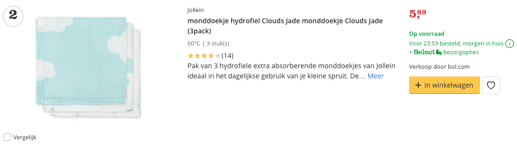 Beste spuugdoekjes top 2 hydrofiel clouds