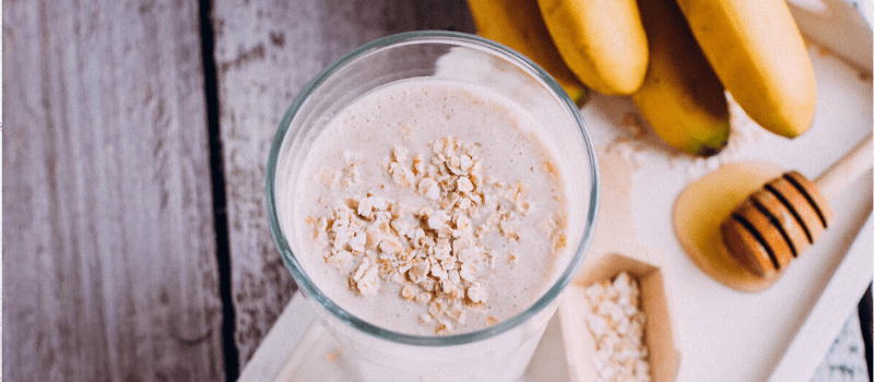 Banaan, pindakaas en magere kwark