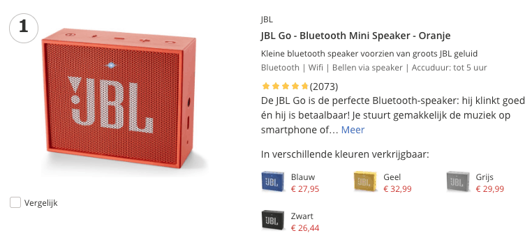 Beste wifi speakers kopen? TOP 10 ALLERBESTE Van 2019! 1 Top 1 JBL Go - Bluetooth Mini Speaker - Oranje review