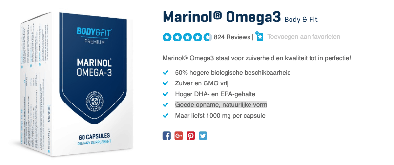 Visolie pillen? Top 10 ALLERBESTE Voor het Lichaam! 1 Top 1 Marinol® Omega3 Body Fit review