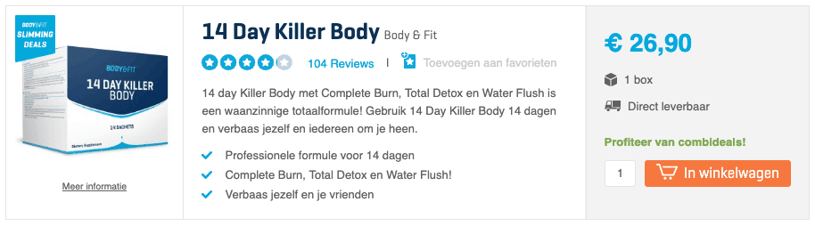 Snel afvallen pillen? REVIEW ALLERBESTE Van 2021! 2 Top 2 14 Day Killer Body Body Fit review