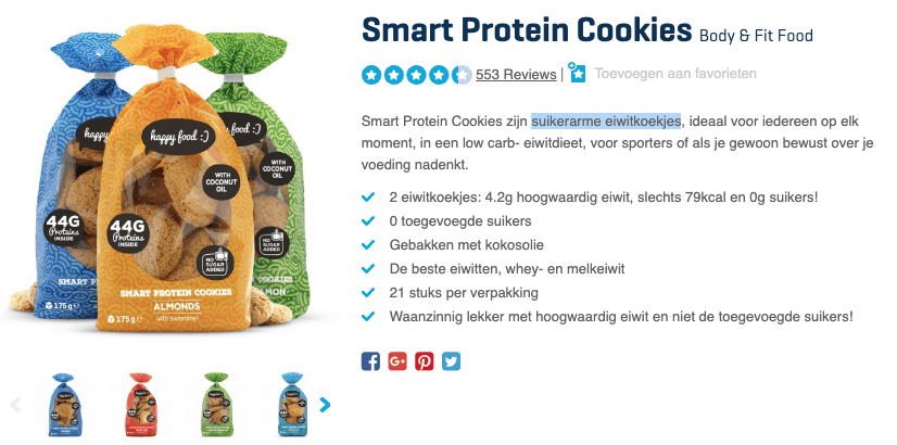 Suikervrije koekjes kopen? TOP 5 ALLERBESTE van 2019! 2 Top 2 Smart Protein Cookies Body & Fit Food reviews