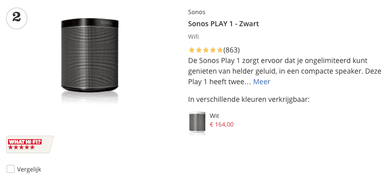Beste wifi speakers kopen? TOP 10 ALLERBESTE Van 2019! 2 Top 2 Sonos PLAY 1 - Zwart review