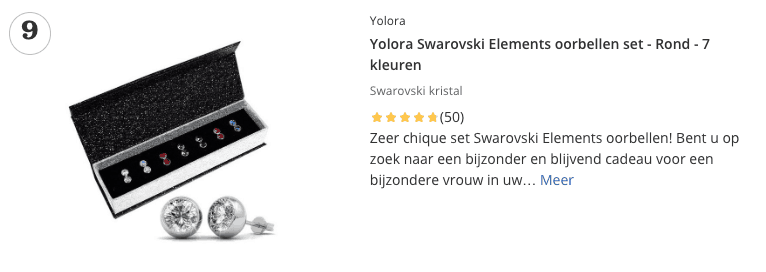 Top 2 Yolora Swarovski Elements oorbellen set Rond 7 kleuren review