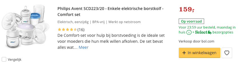 Top 3 Philips Avent SCD223:20 - Enkele elektrische borstkolf - Comfort set reviews