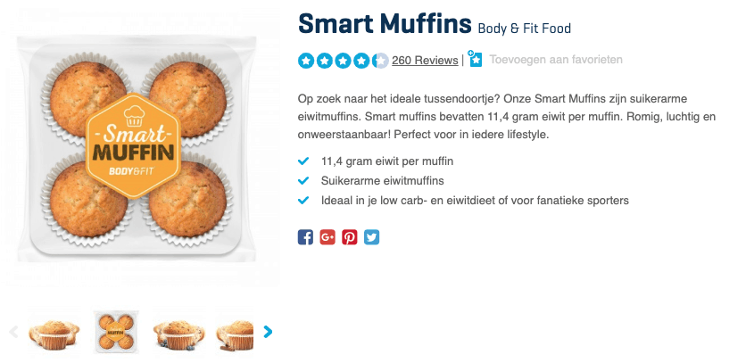 Suikervrije koekjes kopen? TOP 5 ALLERBESTE van 2019! 3 Top 3 Smart Muffins Body & Fit Food reviews