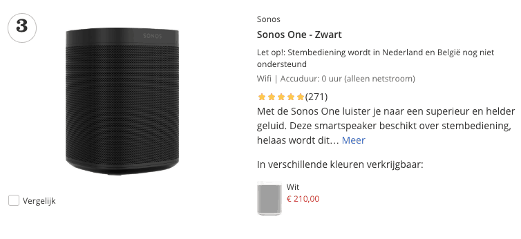 Beste wifi speakers kopen? TOP 10 ALLERBESTE Van 2019! 3 Top 3 Sonos One - Zwart review