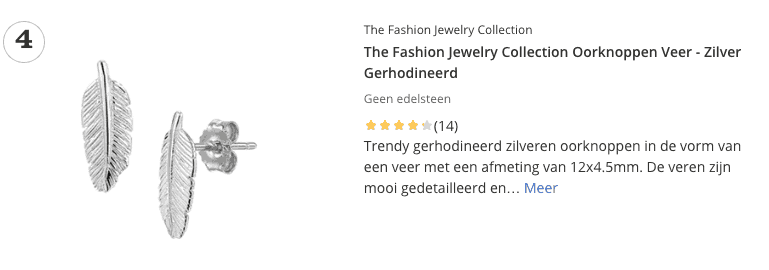 Top 3 The Fashion Jewelry Collection Oorknoppen Veer Zilver Gerhodineerd review