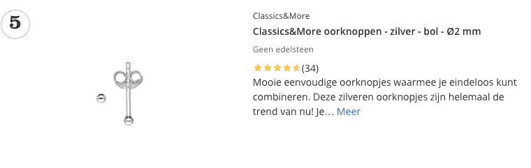 Top 4 ClassicsMore oorknoppen zilver bol Ø2 mm review