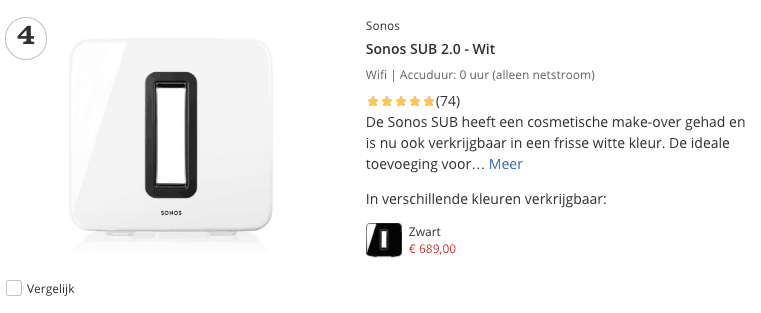 Beste wifi speakers kopen? TOP 10 ALLERBESTE Van 2019! 4 Top 4 Sonos SUB 2.0 - Wit review