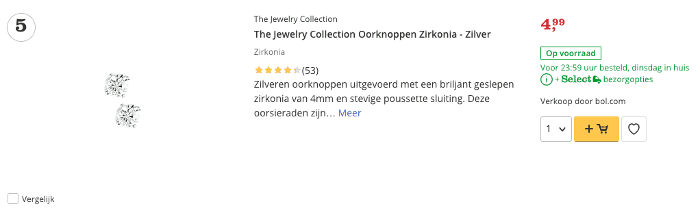 Beste zilveren oorbellen? TOP 10 ALLERBESTE Van 2019! 4 Top 4 The Jewelry Collection Oorknoppen Zirkonia Zilver review