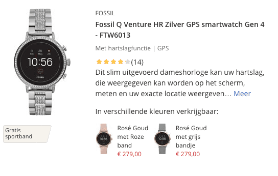 Top 5 Fossil Q Venture HR Zilver GPS smartwatch Gen 4 FTW6013 review