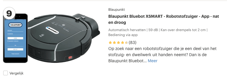 top 2 Blaupunkt Bluebot XSMART Robotstofzuiger App nat en droog review