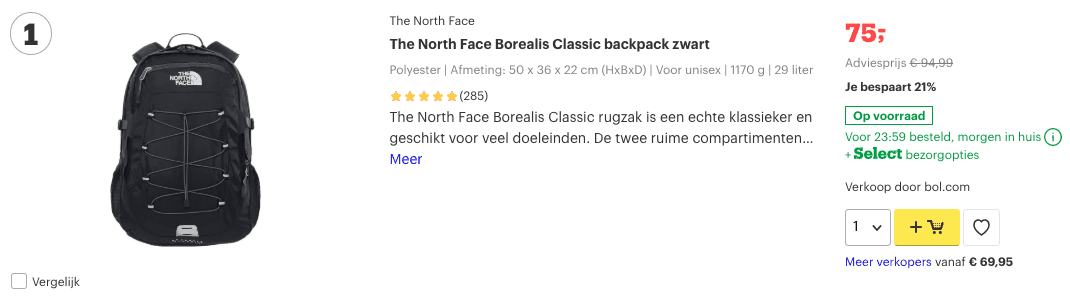 Beste laptop rugzak? Top 10 beste laptop rugzak voor 2020! 1 Top 1 The North Face Borealis Classic backpack zwart review
