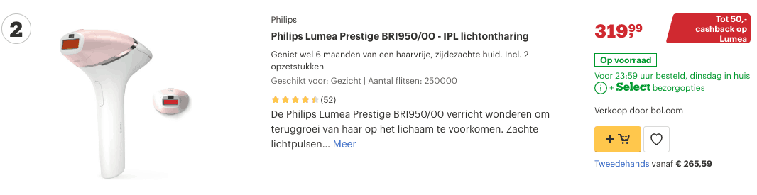 Top 2 Philips Lumea Prestige BRI950:00 - IPL lichtontharing review