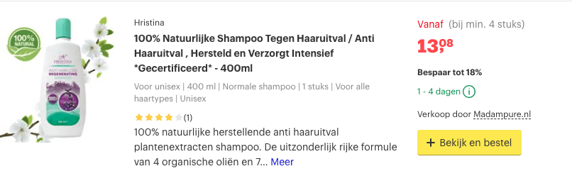 Natuurlijke shampoo zonder chemicalien? Top 10 voor gezond een haar! 4 Top 3 100% Natuurlijke Shampoo Tegen Haaruitval : Anti Haaruitval , Hersteld en Verzorgt Intensief *Gecertificeerd* - 400ml review
