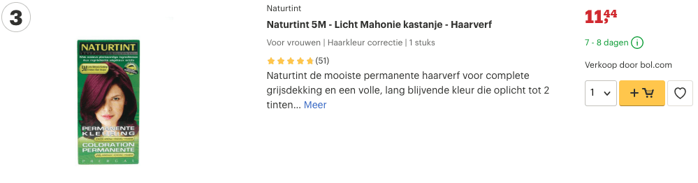 Beste Haarverf kopen? Onze Top 10 voor de mooiste permanente kleur! 3 Top 3 Naturtint 5M - Licht Mahonie kastanje - Haarverf review