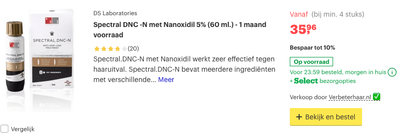 Beste Haarserum? Top 10 Beste voor Geweldige Bescherming en Volume! 3 Top 3 Spectral DNC -N met Nanoxidil 5% (60 ml.) - 1 maand voorraad review