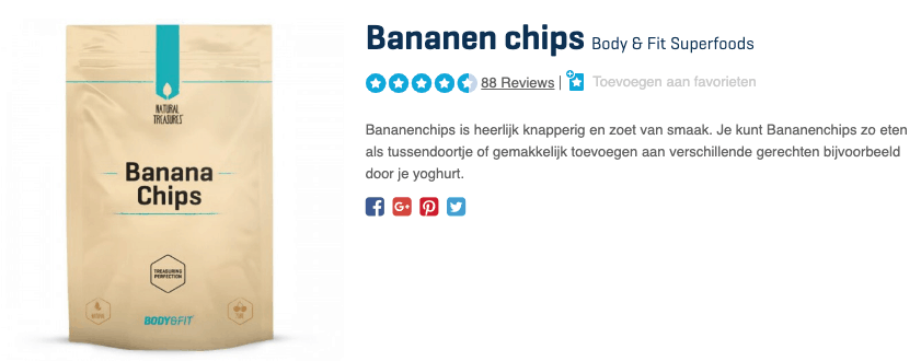 Gezonde chips? Weinig koolhydraten en geweldige smaak! 4 Top 4 Bananen chips Body & Fit Superfoods reviews