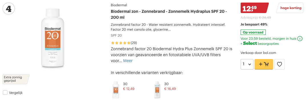 Top 4 Biodermal zon - Zonnebrand - Zonnemelk Hydraplus SPF 20 - 200 ml review