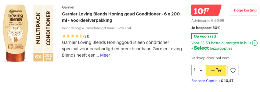 Top 10 Beste Conditioners? Review en Best beoordeeld! 5 Top 5 Garnier Loving Blends Honing goud Conditioner - 6 x 200 ml - Voordeelverpakking review