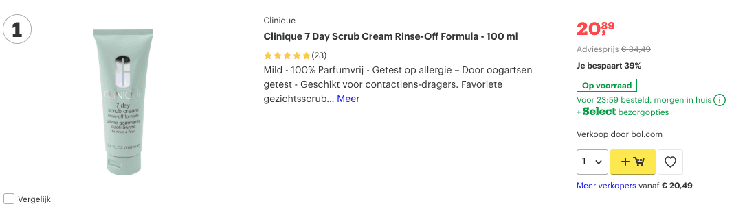 Beste gezichtsscrub? Snel een Egale en zijdezachte huid! 1 Top 1 Clinique 7 Day Scrub Cream Rinse-Off Formula - 100 ml reivew