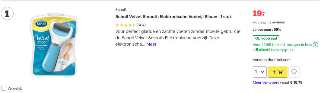 Beste eeltverwijderaars? Snel Harde huid of eelt op je voeten verwijder! 1 Top 1 Scholl Velvet Smooth Elektronische Voetvijl Blauw - 1 stuk review