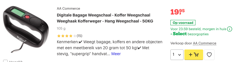Bagageweegschaal kopen? TOP 5 beste en digitale weegschaal! 2 Top 2 Digitale Bagage Weegschaal - Koffer Weegschaal Weeghaak - 50KG review