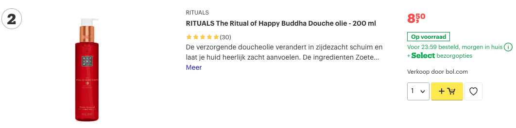 Beste Doucheschuim? Top 10 voor jouw lichaam! 2 Top 2 RITUALS The Ritual of Happy Buddha Douche olie - 200 ml review