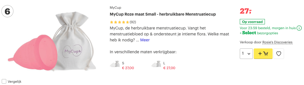 Top 3 MyCup Roze maat Small - herbruikbare Menstruatiecup reviews