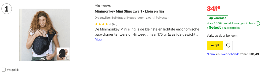 Ergonomische Draagzak Baby? Waar moet je op letten bij een draagzak! 1 Top 1 Minimonkey Mini Sling zwart - klein en fijn review