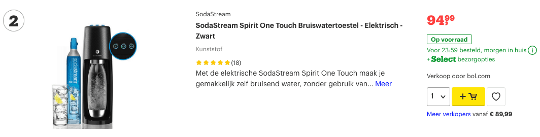 Soda maker kopen? Review TOP 10 ALLERBESTE! 2 Top 2 SodaStream Spirit One Touch Bruiswatertoestel - Elektrisch - Zwart review
